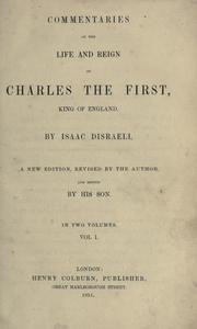 Cover of Commentaries on the life and reign of Charles the First, King of England by Isaac Disraeli