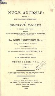 Cover of Nugae antiquae by Sir John Harington