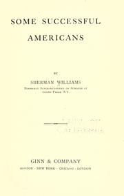 Cover of Some successful Americans by Sherman Williams