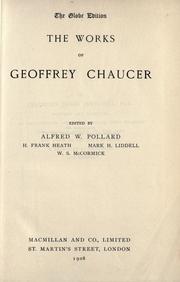 Front cover of The works of Geoffrey Chaucer by Geoffrey Chaucer