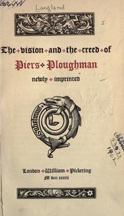 Cover of The vision and creed of Piers Ploughman by William Langland