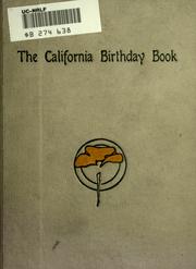 Front cover of The California Birthday Book by George Wharton James