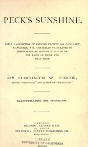 Front cover of Peck's sunshine by George Wilbur Peck