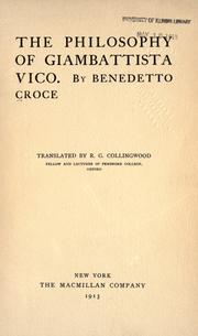 Front cover of Filosofia di Giambattista Vico by Benedetto Croce