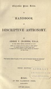 Front cover of A handbook of descriptive astronomy by George Frederick Chambers