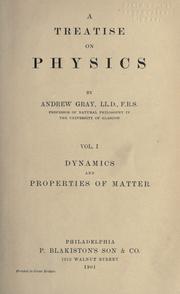 Cover of Treatise on physics by Andrew Gray