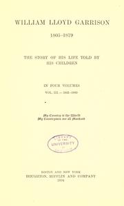 Cover of William Lloyd Garrison, 1805-1879 by Garrison, Wendell Phillips