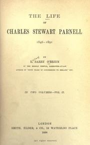 Cover of The life of Charles Stewart Parnell, 1846-1891 by R. Barry O'Brien
