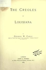 Front cover of The Creoles of Louisiana by George Washington Cable
