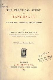 Cover of The practical study of languages by Henry Sweet