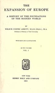 Cover of The expansion of Europe by Wilbur Cortez Abbott