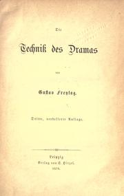 Cover of Die Technik des Dramas by Gustav Freytag