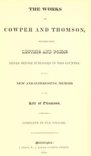 Front cover of The works of Cowper and Thomson by William Cowper