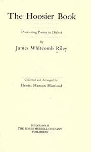 Cover of The Hoosier book by James Whitcomb Riley