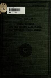 Front cover of Sechs Vorträge über ausgewählte Gegenstände aus der reinen Mathematik und mathematischen Physik by Henri Poincaré