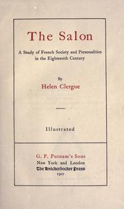 Cover of The salon by Helen Clergue