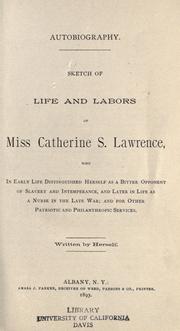 Cover of Autobiography by Catherine S. Lawrence