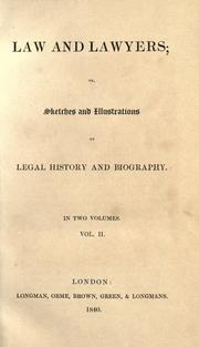 Front cover of Law and lawyers by Archer Polson