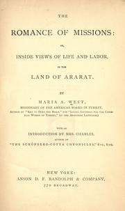 Front cover of The romance of missions by Maria A. West