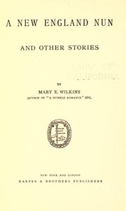 Front cover of A New England nun by Mary Eleanor Wilkins Freeman