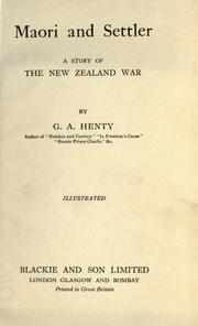 Front cover of Maori and settler by G. A. Henty