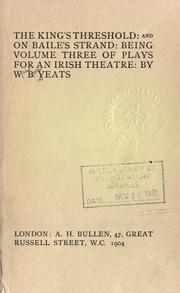 Cover of The king's threshold by William Butler Yeats