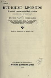 Cover of Buddhist legends by Eugene Watson Burlingame