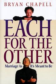 Cover of Each for the Other by Bryan Chapell