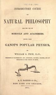 Cover of Introductory course of natural philosophy for the use of schools and academies by Adolphe Ganot
