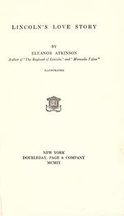 Front cover of Lincoln's love story by Eleanor Atkinson