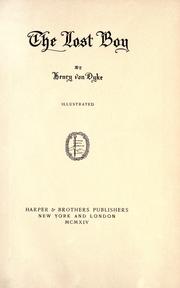 Cover of The lost boy by Henry van Dyke