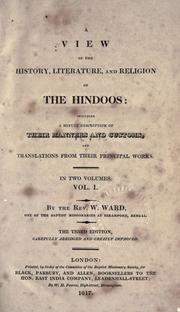Front cover of A view of the history, literature, and religion of the Hindoos by Ward, William