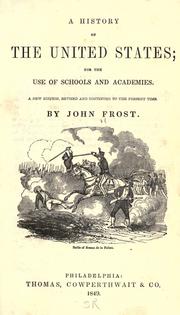 Cover of A history of the United States by Frost, John