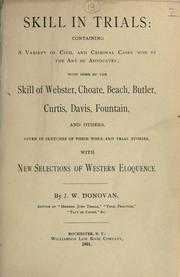 Cover of Skill in trials by Joseph Wesley Donovan