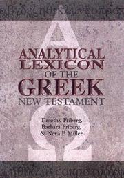 Front cover of Analytical lexicon of the Greek New Testament by Timothy Friberg