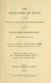 Front cover of The awakening of faith in the Mahayana doctrine by Asvaghosa