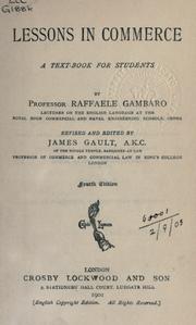 Cover of Lessons in commerce by Raffaele Gambaro