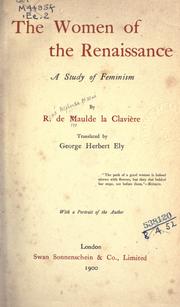 Front cover of Les femmes de la renaissance. by R. de Maulde-La-Clavière