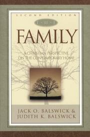 Front cover of The family by Jack O. Balswick