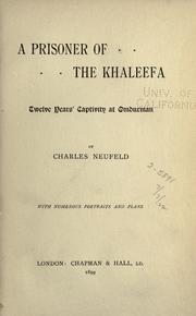 Front cover of A prisoner of the khaleefa by Charles Neufeld
