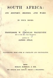 Front cover of South Africa by W. Douglas Mackenzie