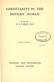 Front cover of Christianity in the modern world by David Smith Cairns