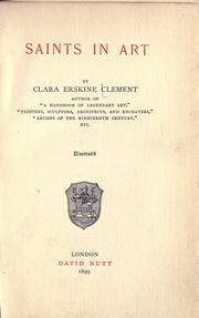 Cover of Saints in art by Clara Erskine Clement Waters