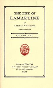 Front cover of The life of Lamartine by H. Remsen Whitehouse