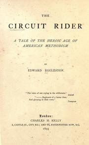 Cover of The circuit rider by Edward Eggleston