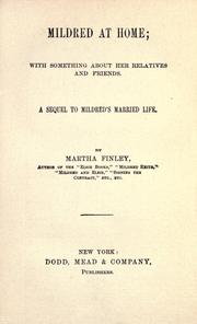 Cover of Mildred At Home by Martha Finley