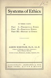 Cover of Systems of ethics by Schuyler, Aaron.