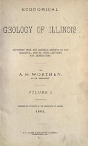 Front cover of Economical geology of Illinois by Amos Henry Worthen
