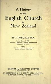 Front cover of A history of the English Church in New Zealand by H. T. Purchas