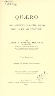 Cover of Quaero by James H. Keeling